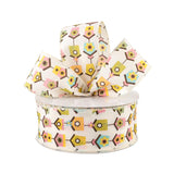 Jascotina Ribbons & Trim 2.5" 1.5" or 2.5" Ivory Linen with Vintage Birdhouses - 10 Yards 1.5" or 2.5" Ivory Linen with Vintage Birdhouses - 10 Yards