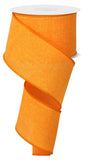 Jascotina Solids 2.5 Bright Orange Canvas Ribbon –  1.5" or 2.5" x 10 Yds - Ribbon for Wreaths, Bows and Home Decor Bright Orange Canvas Ribbon –  1.5" or 2.5" x 10 Yds - Ribbon for Wreaths, Bows and Home Decor