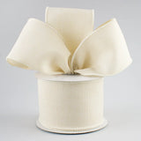 Jascotina Solids 2.5 Cream Canvas Ribbon –  1.5" or 2.5" x 10 Yds - Ribbon for Wreaths, Bows and Home Decor Cream Canvas Ribbon –  1.5" or 2.5" x 10 Yds - Ribbon for Wreaths, Bows and Home Decor