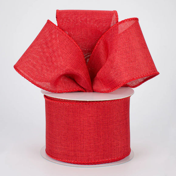 Jascotina Solids 2.5 Red Canvas Ribbon –  1.5