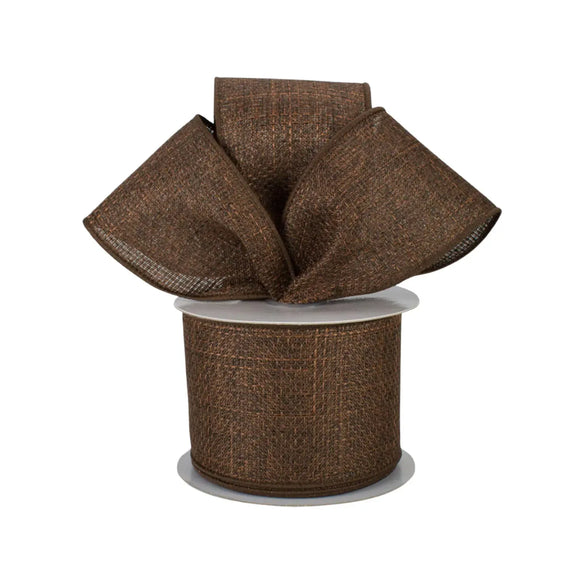 Jascotina Solids Brown Canvas Ribbon –  2.5