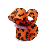 Lion Halloween Halloween Bat Ribbon 2.5" x 10 yds Orange Ribbon with Black Bats Halloween Bat Ribbon 2.5" x 10 yds Orange Ribbon with Black Bats