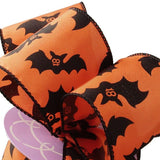 Lion Halloween Halloween Bat Ribbon 2.5" x 10 yds Orange Ribbon with Black Bats Halloween Bat Ribbon 2.5" x 10 yds Orange Ribbon with Black Bats