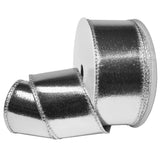 PaperMart Christmas Silver Lame' Double Faced Wired Ribbon - 2.5" x 10 yds - Wired Christmas Ribbon Silver Lame' Double Faced Wired Ribbon - 2.5" x 10 yds - Wired Christmas Ribbon