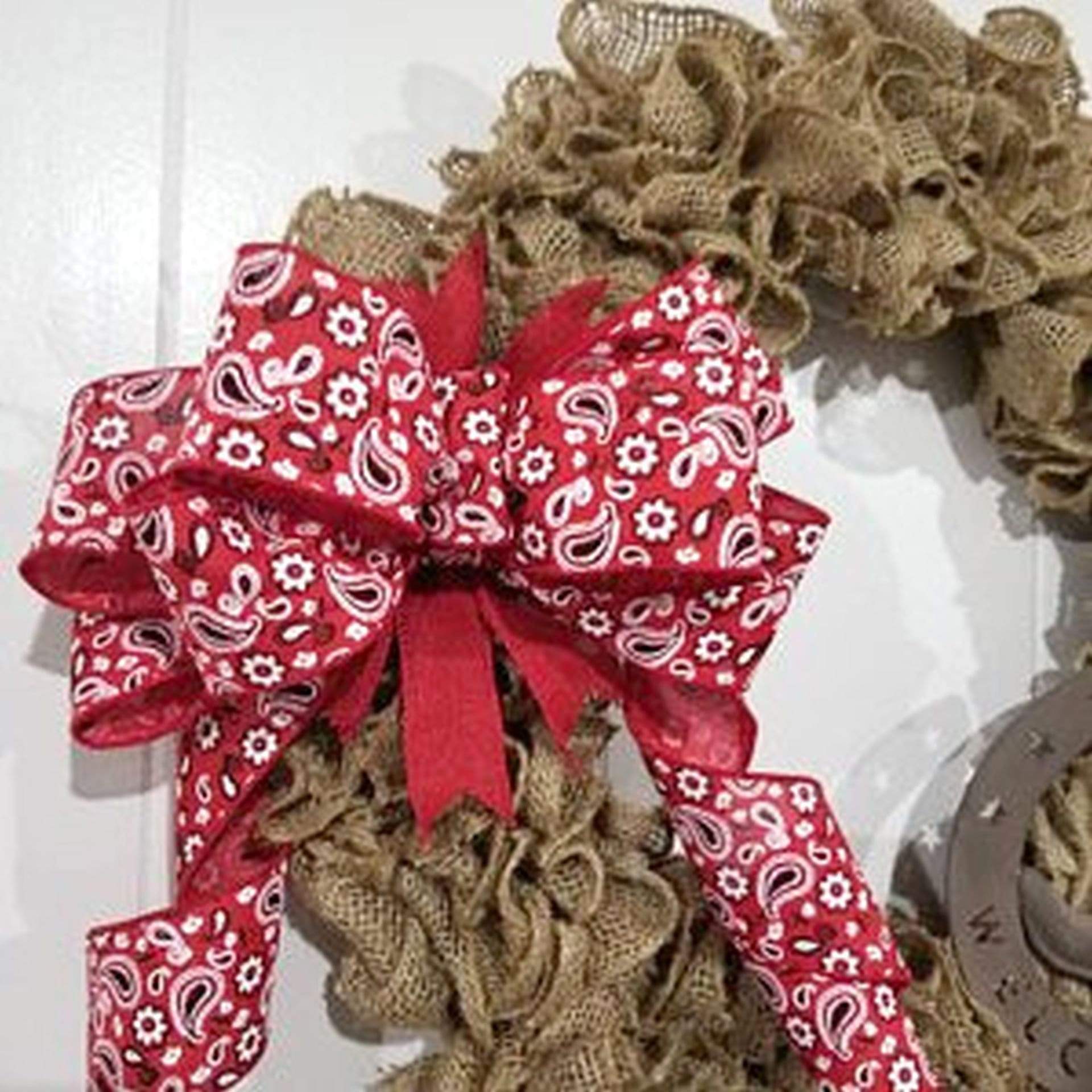 2.5 inch Canvas Type Red Bandana Ribbon - 10 Yards – Perpetual Ribbons
