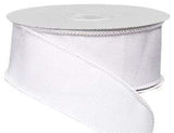 CBI Solids 1.5 1.5" or 2.5" Solid White Canvas Ribbon - 10 Yards