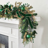 d.stevens Velvet d.stevens 2.5" Emerald Green Velvet Christmas Ribbon with Gold Edges & Back - 10 Yards