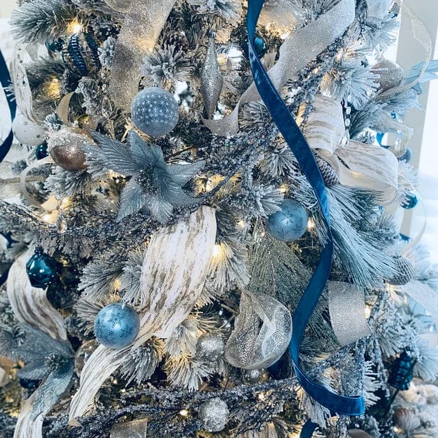 Velvet ribbon, 4 inch ribbon, blue ribbon, luxury ribbon, Christmas ribbon,  wired ribbon, Paris velvet, d Stevens