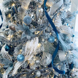 d.stevens Velvet d.stevens 2.5" Royal Blue Velvet Christmas Ribbon with Gold Edges & Back - 10 Yards
