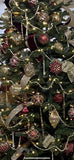 d.stevens Velvet d.stevens 2.5" Ruby Christmas Velvet Ribbon with Light Gold Edges & Back - 10 Yards