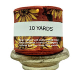 Jascotina Ribbons & Trim 2.5" Natural Canvas Ribbon with Bumble Bees & Daisies - 10 Yards
