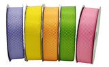 Perpetual Ribbons 1.5" Various Colors of Diagonal Pinstriped Ribbon - 50 Yards Bargain Ribbon