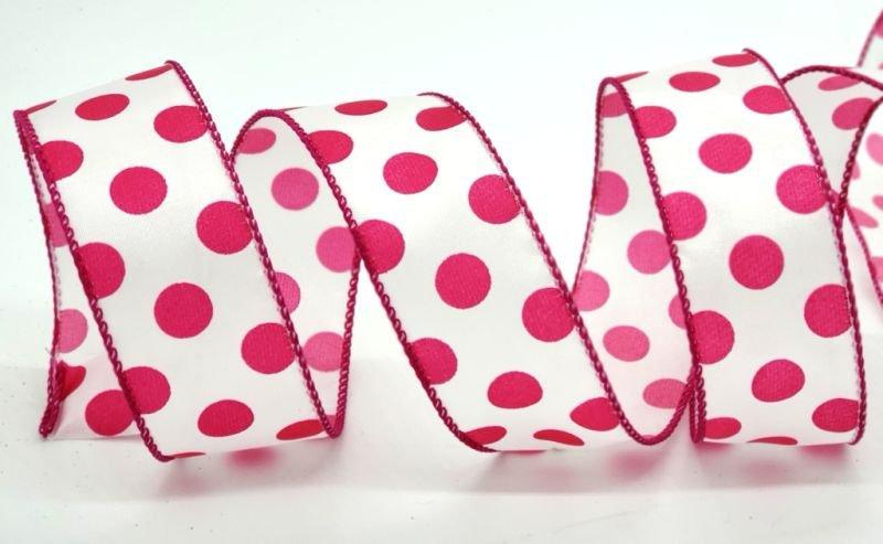 Red/White Polka Dot Ribbon 2.5. - Fisch Floral Supply