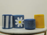 Perpetual Ribbons Denim Daisy Kit Various Spring Ribbon Kits - Color Coordinated Ribbon Sets - Ready To Use Home Decor Ribbon Kits