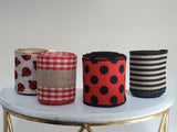 Perpetual Ribbons Ladybug Dots Kit Various Spring Ribbon Kits - Color Coordinated Ribbon Sets - Ready To Use Home Decor Ribbon Kits