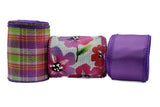 Perpetual Ribbons Spring Ribbon Kit Copy of Spring Ribbon Kit - Pink & Yellow Floral Butterfly Ribbon Set - 15 Yards