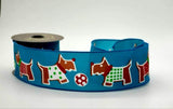 PerpetualRibbons Animals 2.5 inch RARE Wired Turquoise Ribbon - 10 yards 2.5 inch RARE Wired Turquoise Ribbon  | Perpetual Ribbons