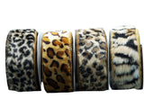 PerpetualRibbons Animals 2.5 inch Wired Animal Print Faux Fur Ribbon - 5 Yards / 4 Different Options Wired Animal Print Faux Fur Ribbon | Perpetual Ribbon