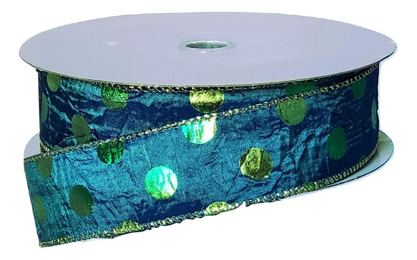 Peacock Teal Sequin Ribbon (1/4 wide - 5 Yards)