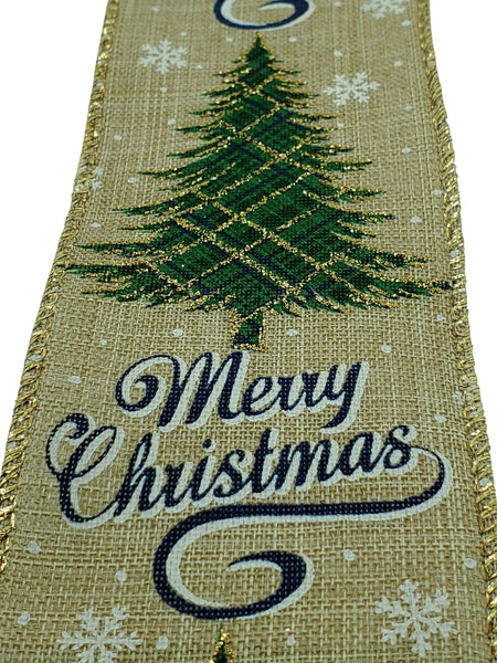 Gold Cheetah Ornaments on 2.5 inch Ivory Canvas Ribbon - Wired Christm –  Perpetual Ribbons