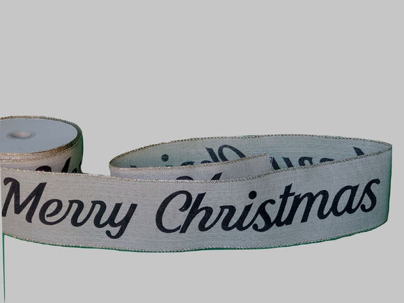 PerpetualRibbons Christmas Words 2.5 inch 