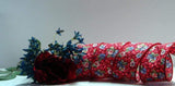PerpetualRibbons Floral 2.5 Yards Thick Red Ribbon with Succulent Cranberries & Flowers - 10 Yards 10 Yards Wired Ribbon | Perpetual Ribbons