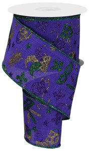 2.5 x 10 yds Purple Velvet with Green, Purple & Gold Glitter, Velvet –  Perpetual Ribbons