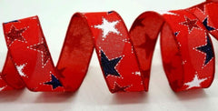 Uonlytech 2 Rolls Blue Ribbon Red Heart Ribbon Thin Red Ribbon Red Ribbon  for Crafts Wedding Craft Ribbons Ribbon for Bows Holographic Ribbon Wreath