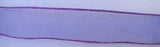 PerpetualRibbons Solids 1.5 inch Purple Glitter Sheer Ribbon - 5 Yards