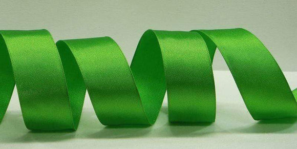 PerpetualRibbons Solids 1.5 inch Wired Lime Green Double Faced Satin Ribbon - 5 Yards