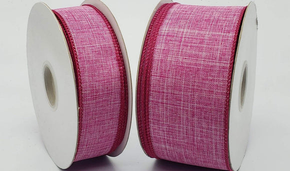 PerpetualRibbons Solids 1.5 or 2.5 inch Fuchsia Canvas Ribbon - 10 Yards