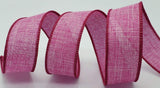 PerpetualRibbons Solids 1.5 or 2.5 inch Fuchsia Canvas Ribbon - 10 Yards