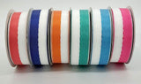 PerpetualRibbons Stripes 1.5 inch Orange & Cream Sherbet Wired Ribbon - 5 Yards