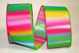 PerpetualRibbons Stripes 2.5 1.5 or 2.5 inch Wired Rainbow Ribbon - 10 Yards 1.5 or 2.5 inch Wired Rainbow Ribbon | Perpetual Ribbons